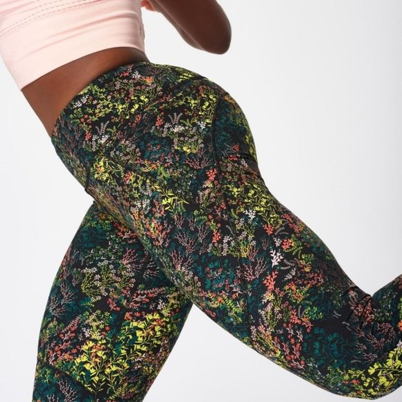 Sweaty Betty Power Gym Leggings Lime Punch Floral